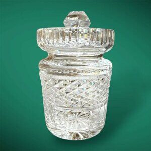 Waterford Crystal Castlemaine Jam Jelly & Honey Jar w/ Lid Vintage Glassware